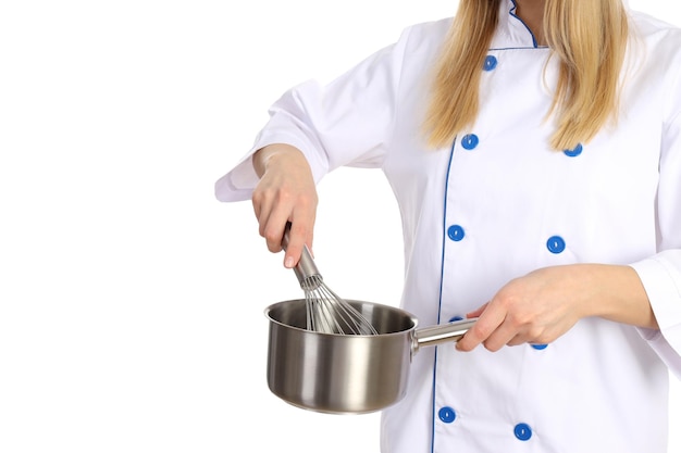 učiaci sa kuchár pri varení